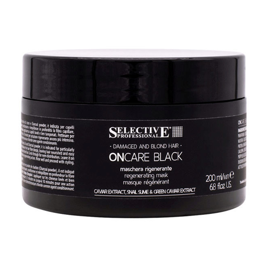Відновлювальна маска Selective Professional On Care Black Regenerating Mask для світлого та пошкодженого волосся, 200 мл